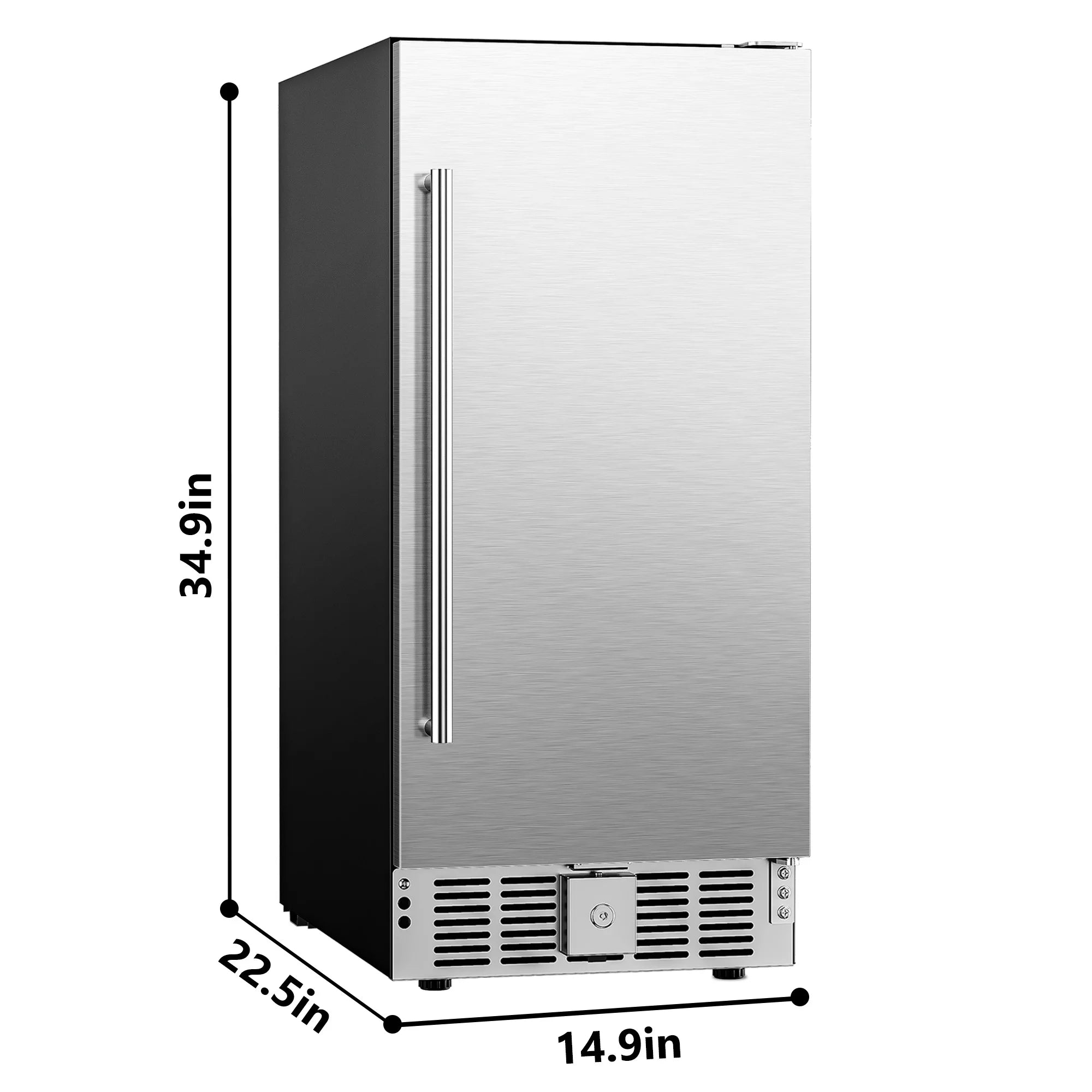 Simzlife 15/22.6-inchs Built-in Beverage Refrigerator,Single-Zone 130/180 Cans，Wine Cabinet, LED Temperature Control,Silver