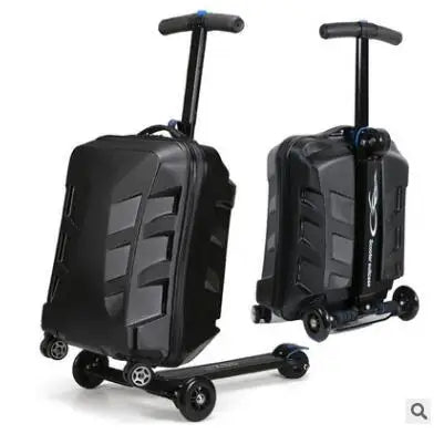 Brand 21"scooter suitcase with wheels Travel Luggage Case micro Scooter Case quality skateboard rolling luggage suitcase Baggage