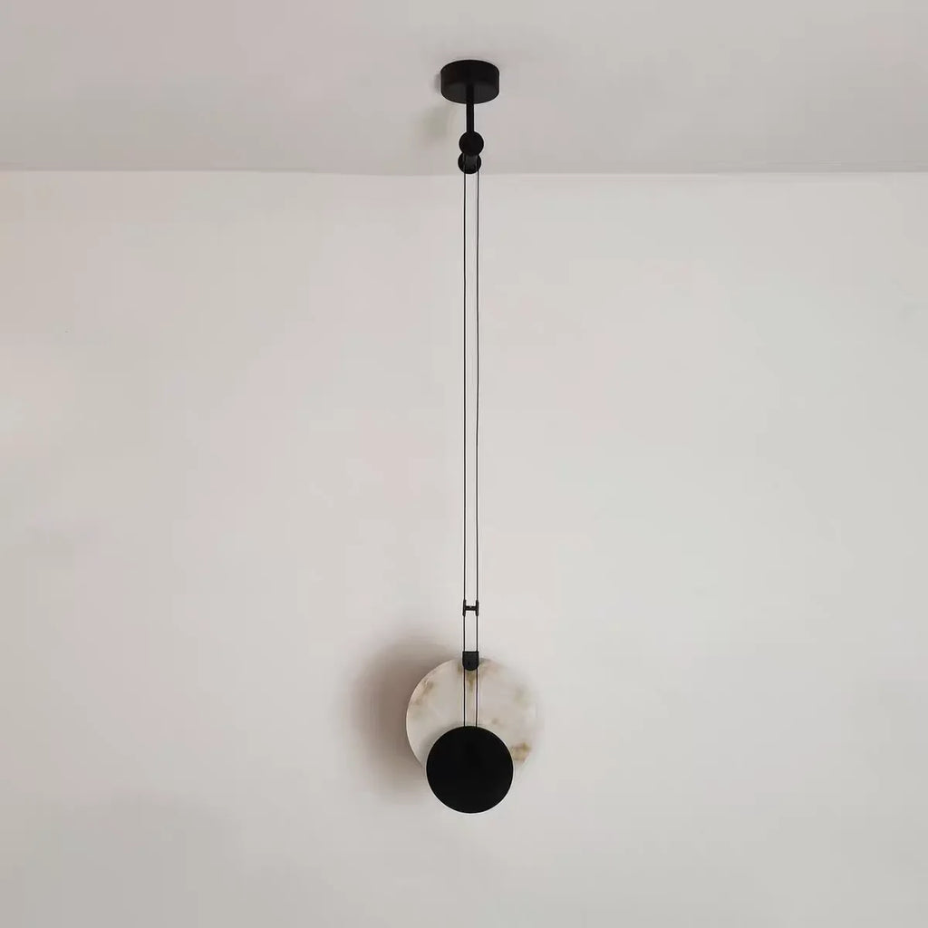 Italian light luxury marble chandelier bedroom bedside pendant lamp Background wall ceiling lamp interior decor atmosphere light
