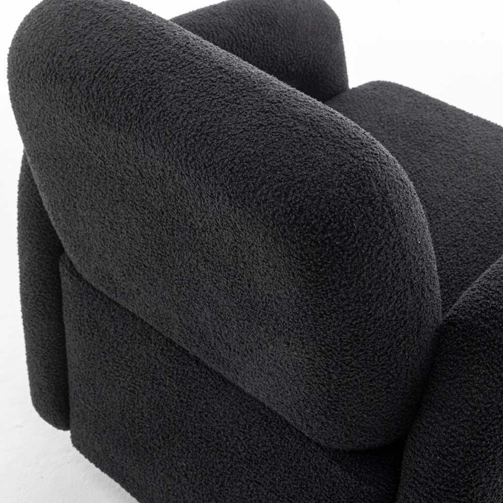SEYNAR Modern Teddy Swivel Accent Chair Set of 2,Upolstered Swivel Round Barrel Armchair,Leisure Sofa Office Chair for Living Ro