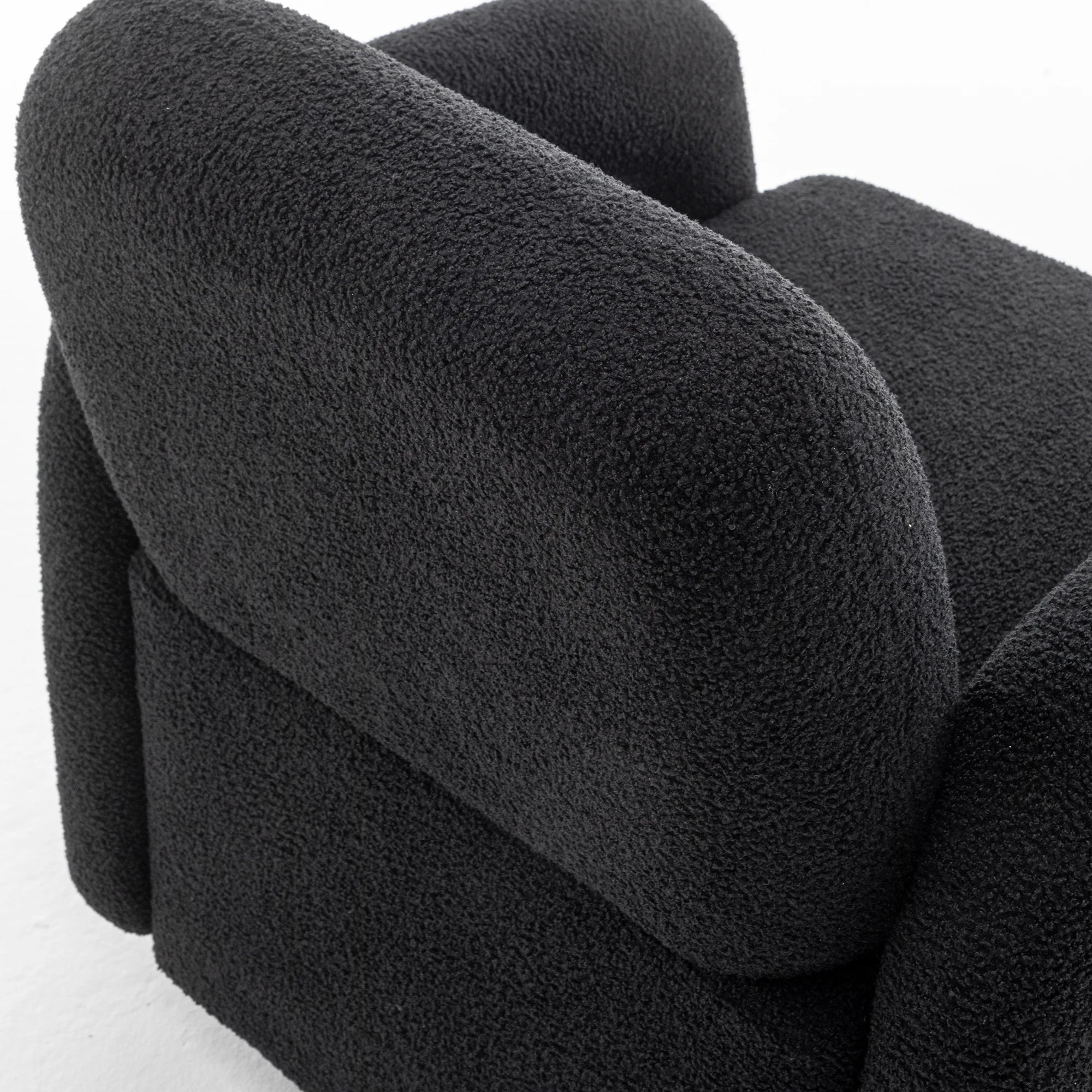 SEYNAR Modern Teddy Swivel Accent Chair Set of 2,Upolstered Swivel Round Barrel Armchair,Leisure Sofa Office Chair for Living Ro