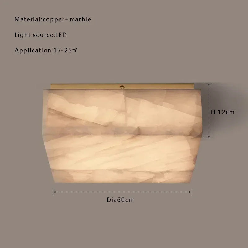 Luxury Modern Natural Marble Ceiling Lamp Led Home Decor Bedroom Ceiling Light Marble Living Room Hallway Light