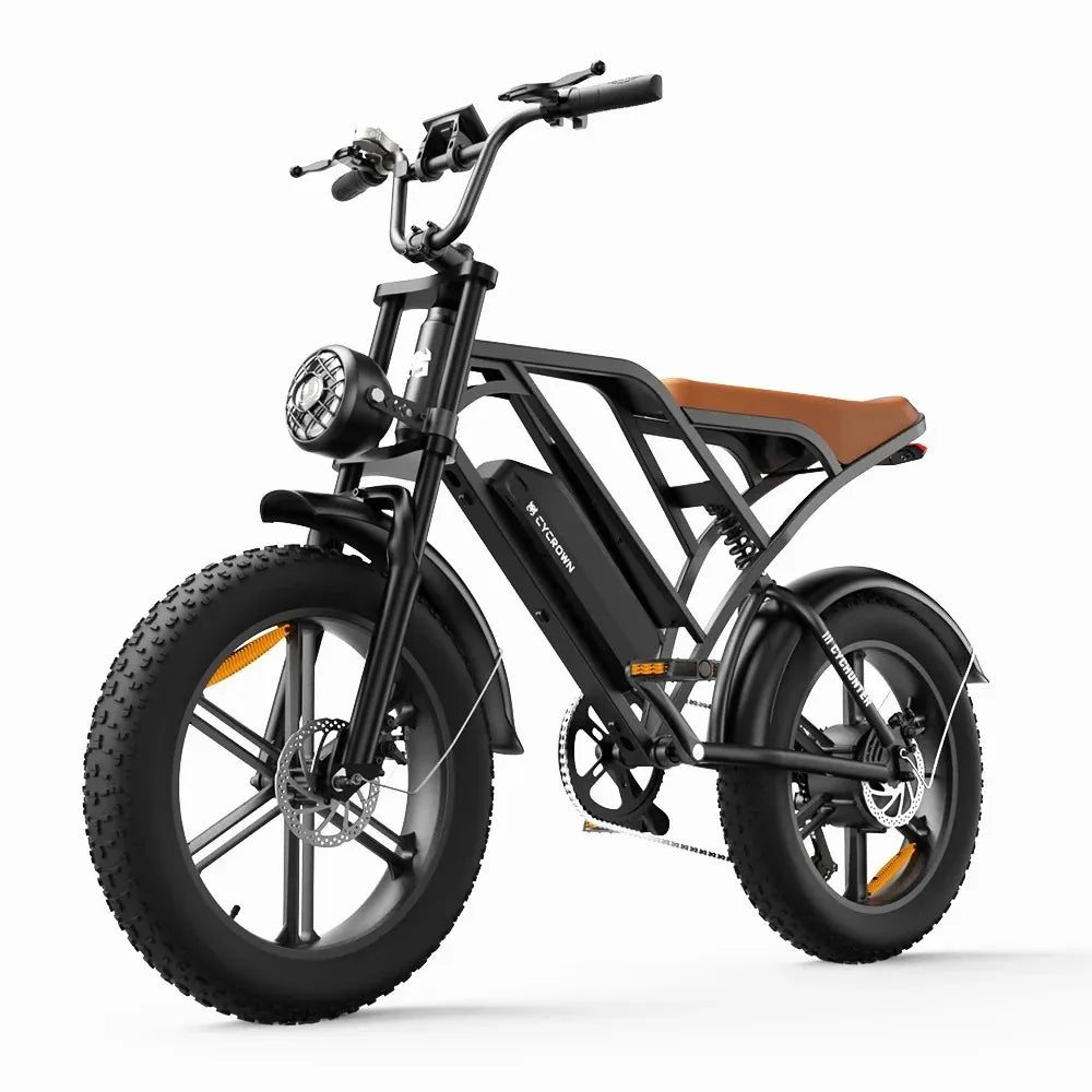 CYCROWN Hunter 20" Retro Electric Dirt Bike 750W Motor 48V 13Ah Single Battery