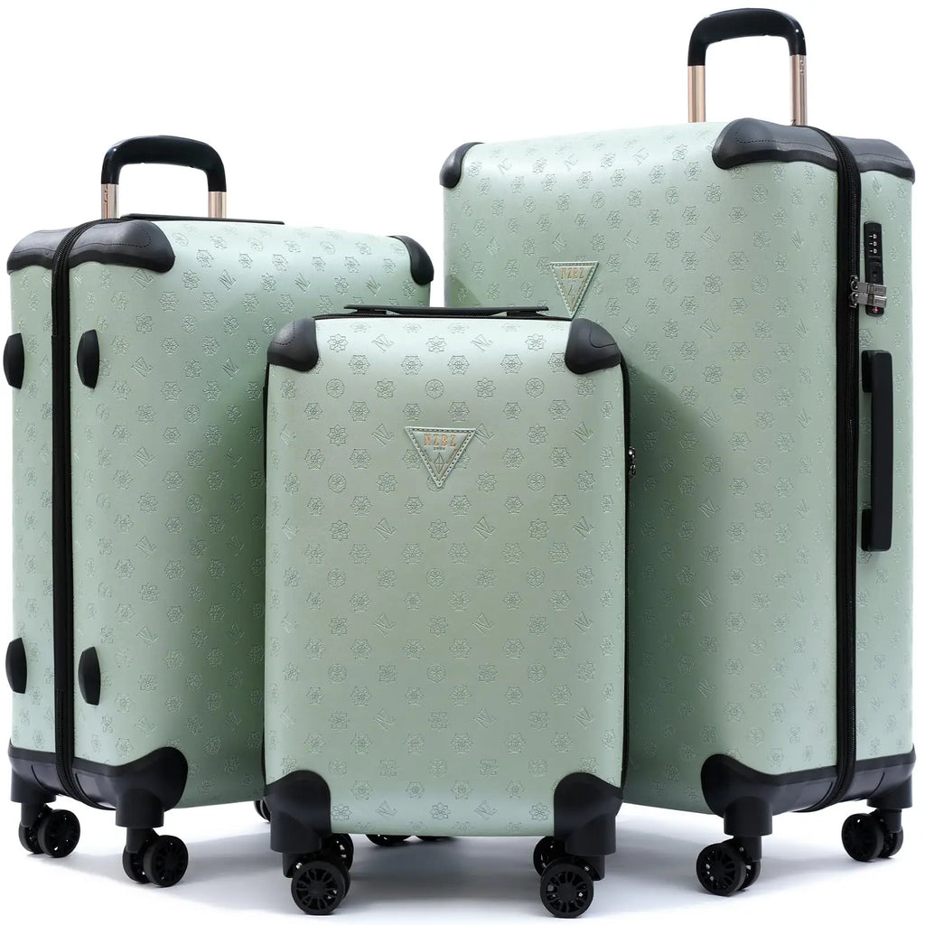 Vintage Luggage Set Luxury Travel Suitcase Artificial Leather Luggage 3PCS Large Capacity Suitcase with Double Spinner Wheels