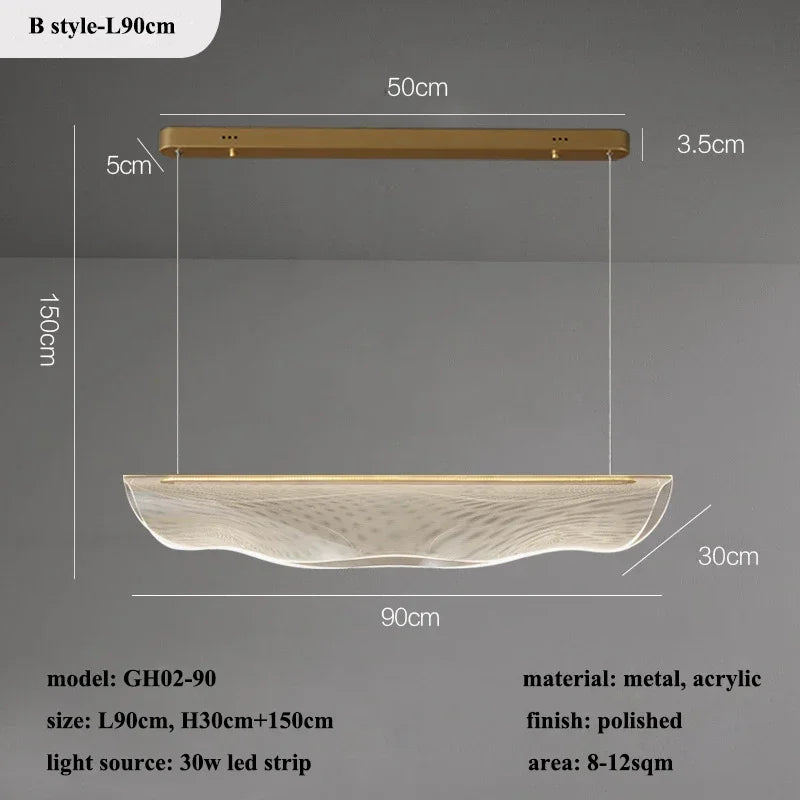 Modern Minimalist LED Acrylic Chandelier for Living Room Dining Room Dining Table Kitchen Home Decoration Chandelier
