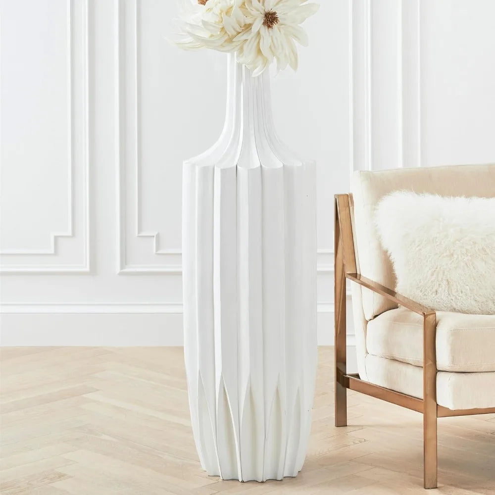 48.75 Inch Tall Resin Vase, Modern Home Decor Savannah Floor Vase for Living Room, Bedroom & Office, Statement Piece for Interi