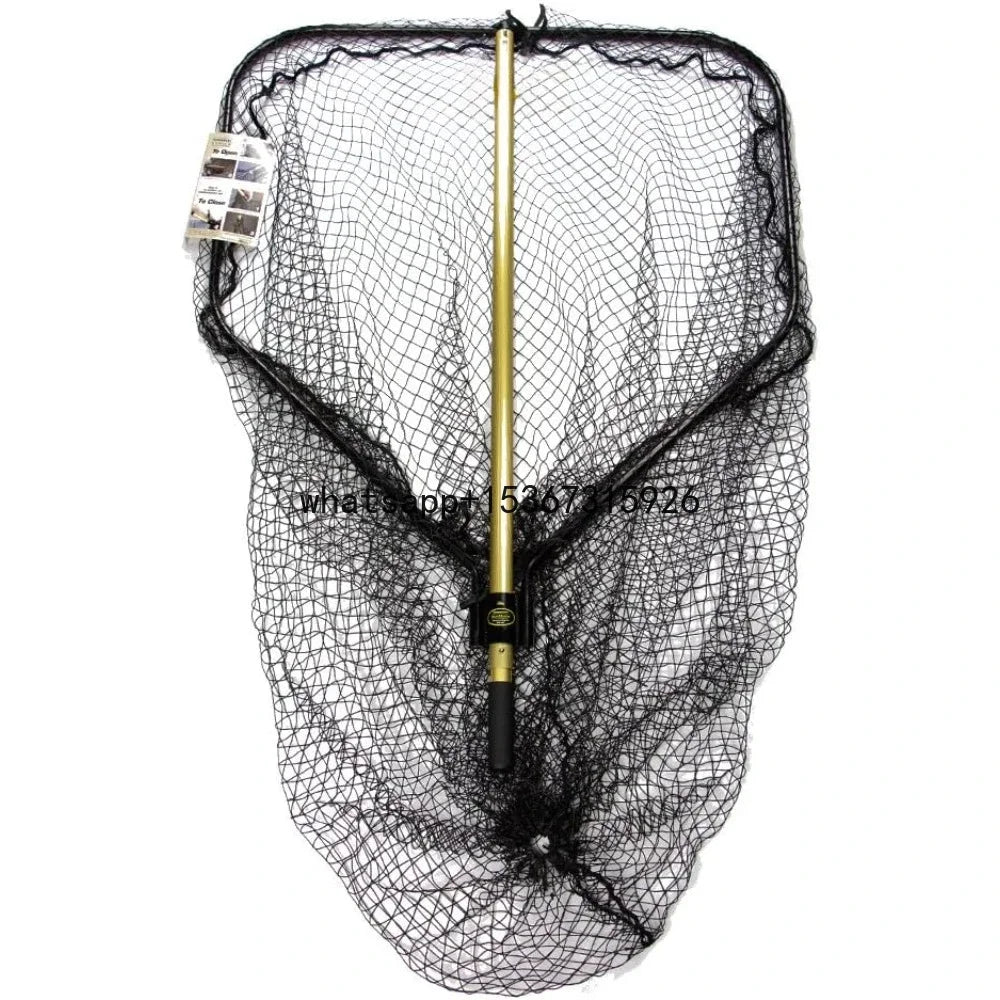Length 116" Fishing Net Fishing Net Precision Muskie Landing Net - Hoop 36"X38" Gold/Black Supplies Accessories Tackle Sports