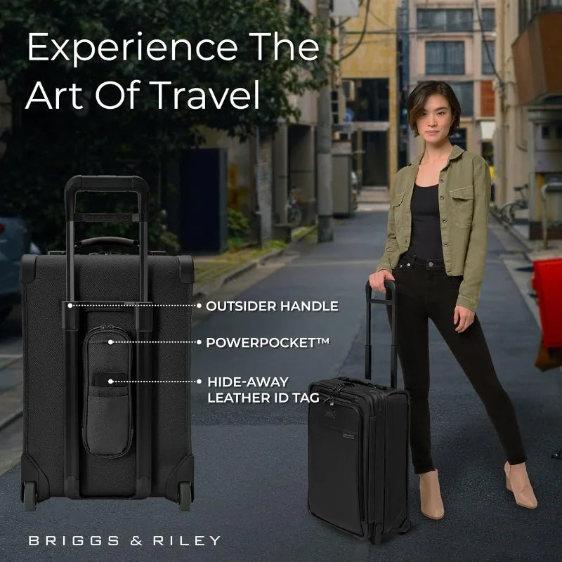 Essential 22" 2-Wheel Expandable Carry On - Luggage for Travel, Suitcases with Wheels, Softside Rolling Bag for M