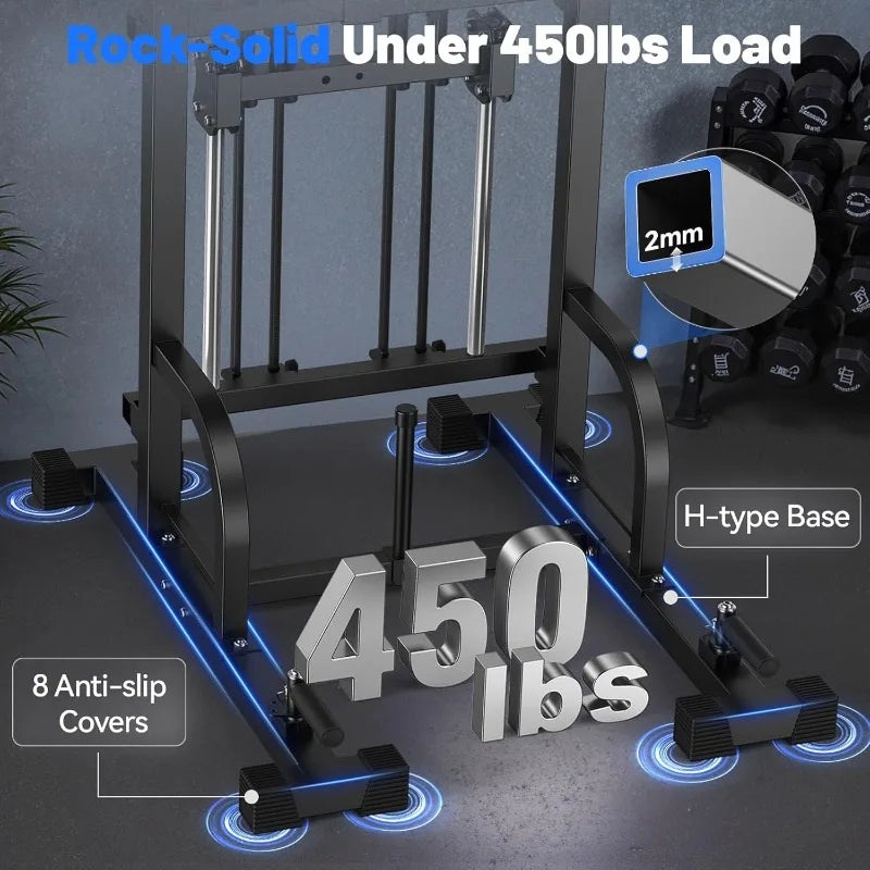 POPULAR Power Tower Pull Up Bar Station, 450LBS Stable Pull Up Dip Station For Home Gym Strength Training Equipment