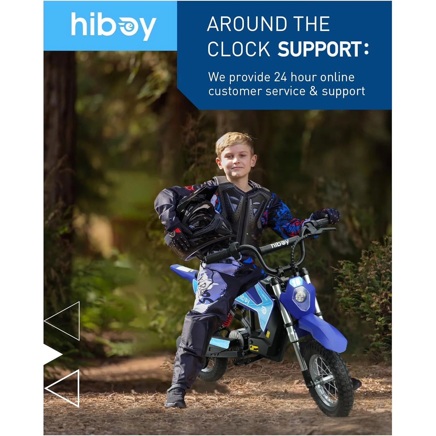 Hiboy 36V&300W Electric Motorcycle - Up to 15.5MPH & 13.7 Miles Long-Range, 3-Speed Modes Electric Dirt Bike for Kids Ages 3-10