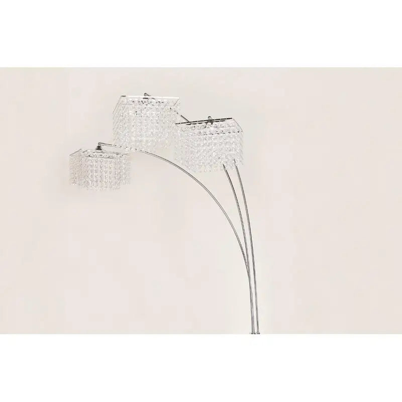 Modern Design Luxury Multi-Head Arc Floor Lamp with Crystal Accents for Living Room Decor