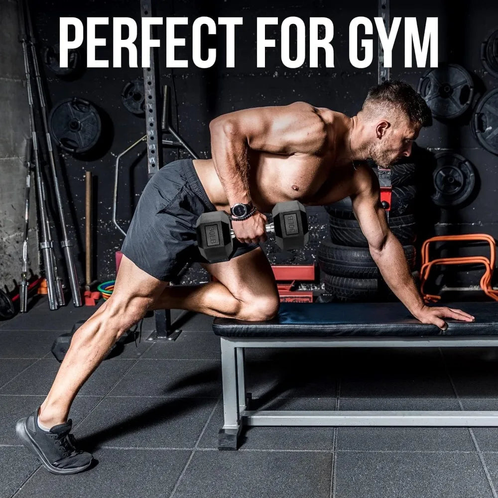 Dumbbells - Heavy duty PVC coated weights, chrome-plated knurled handles lifting weights, fitness home gym training gear