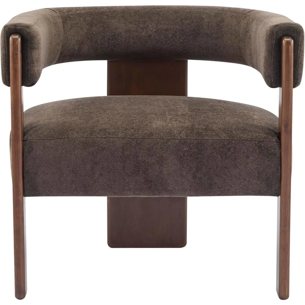 Modern Velvet Accent Chair by Christopher Knight Home, Wooden Frame Lounge Sofa for Living Room