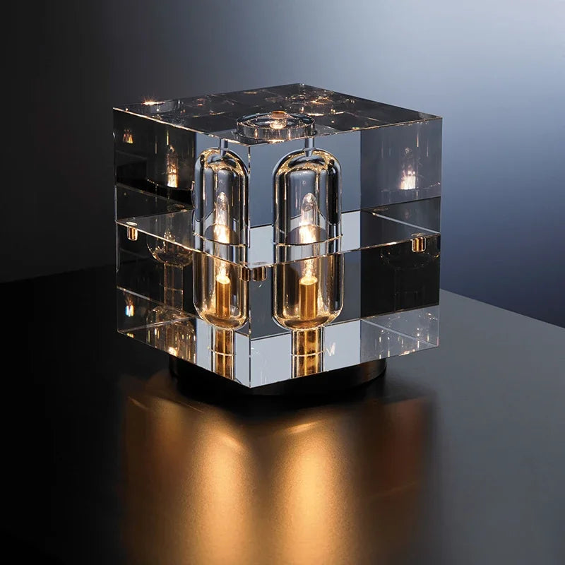 Nordic Luxury Crystal Desk Lights Modern Living Dining Room Art Lighting Bedroom Bedside Reading Copper Table Fixtures