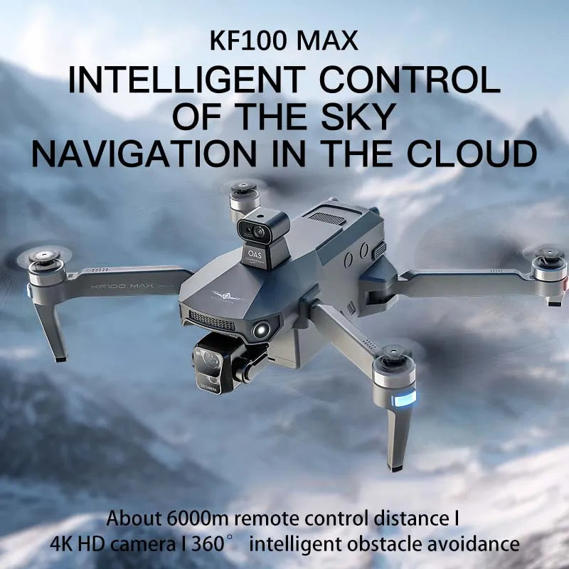 KF100 Max Drone 4K Professional 3-Axis Gimbal Laser Obstacle Avoidance GPS 6KM RC Dron 45 Minutes Flight Time RC Quadcopter