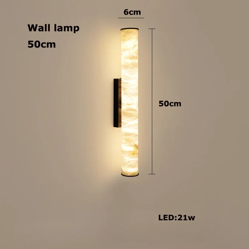 Dimmable LED Marble Linear Hanging Lamps LED Chandelier Lighting White Alabaster Suspension Luminaire Lampen For Dinning Room
