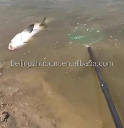 Ultra-Light Foldable Hard Landing Net Cross-Border Short Section Carbon Fiber Telescopic Plastic Fishing Net for Catching Fish