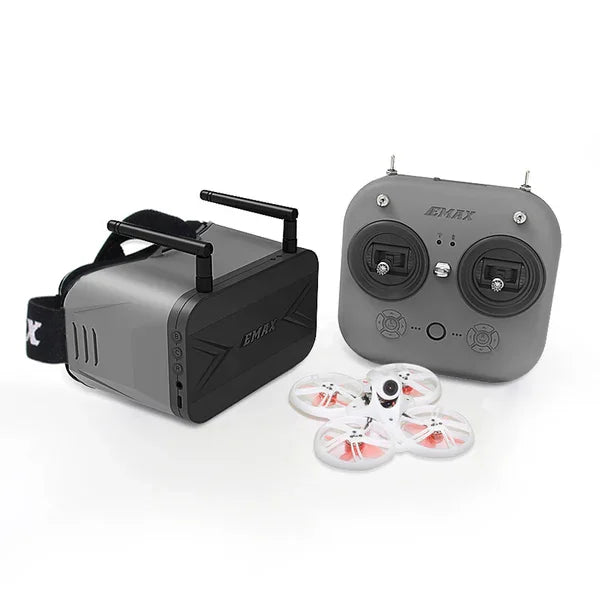 Emax USA Official Tinyhawk III RTF FPV Racing Drone F4 5A 15000KV Nano 4 37CH 25-100-200mW VTX 1-2S D8-With Controller&Goggle
