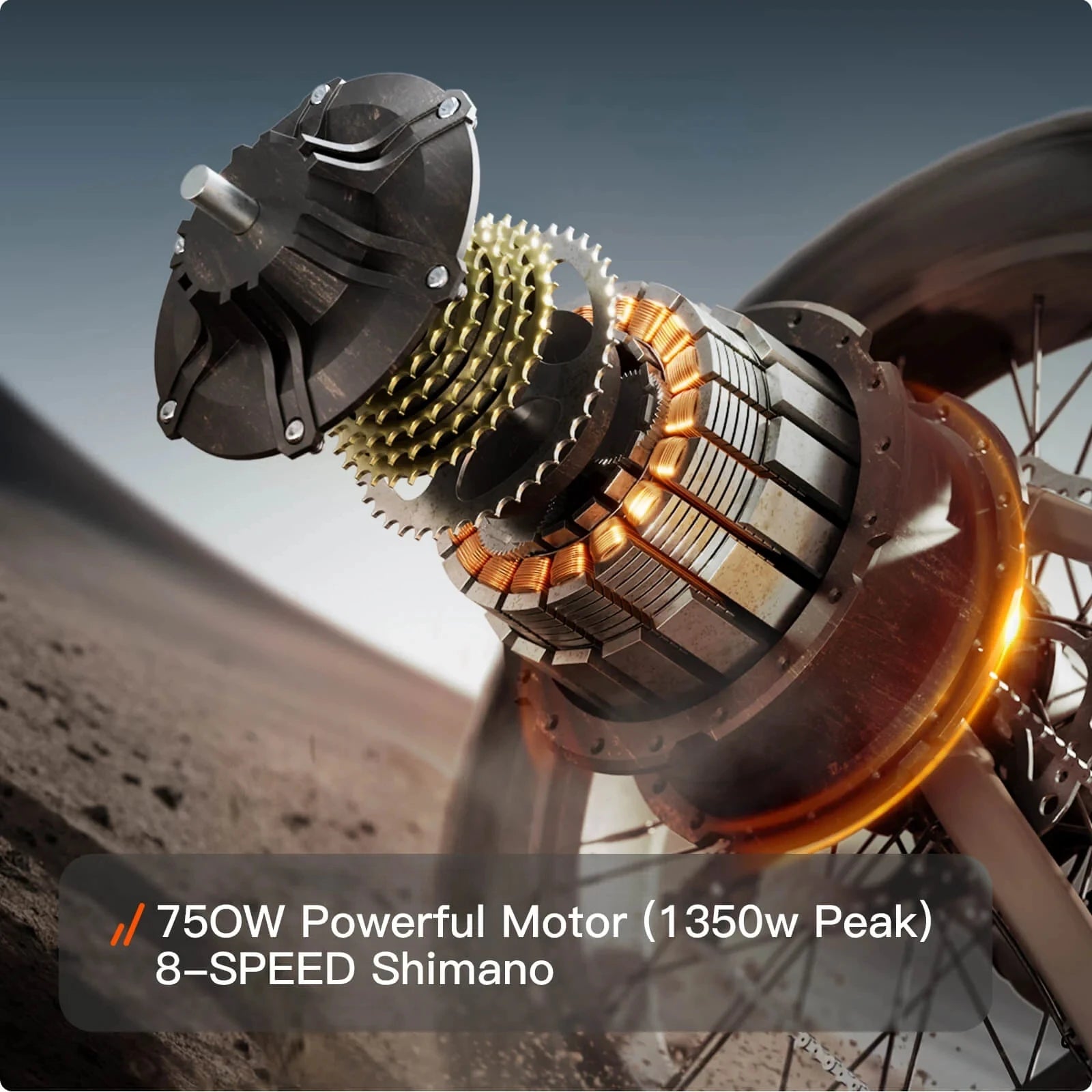 PUCKIPUPPY Electric Bike for Adults 26" Fat Tire Full Suspension Electric Mountain Bike 1350W Peak 48V 20AH Battery Ebike