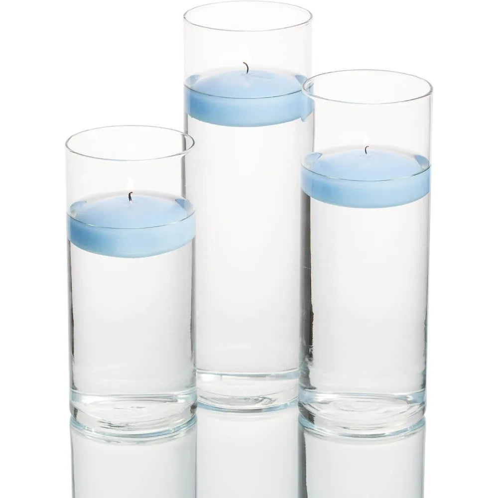 Eastland Cylinder Vases and White Richland Floating Candles