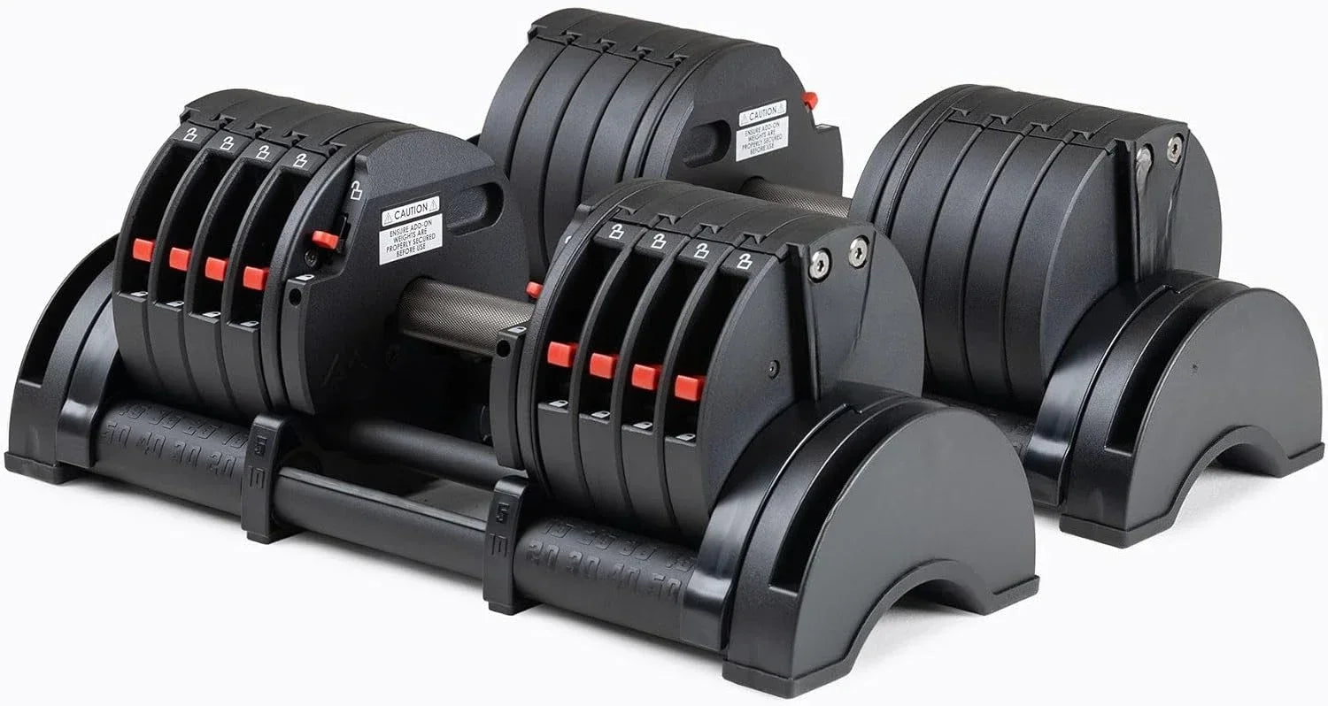 HOT SELLIG QUALITY Fitness Quickdraw Adjustable Dumbbells, Multiple Weight Ranges Available Including: 5-30, 5-40,5-50 And 5-60