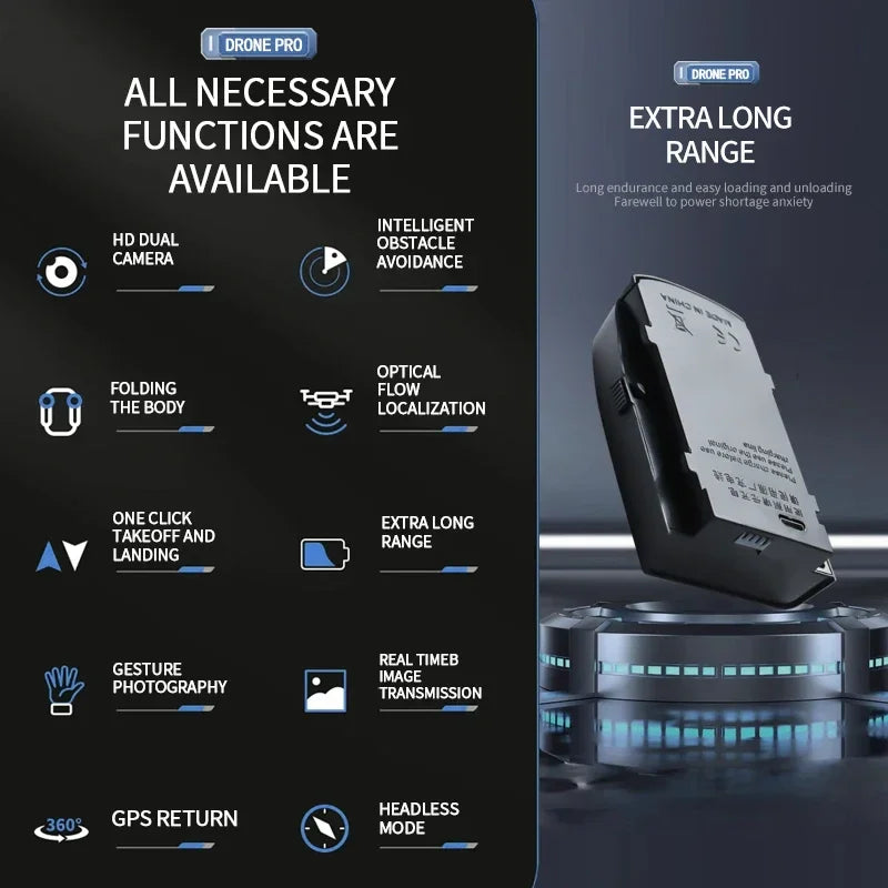 S166PRO / S166GPS Drone GPS 8K HD Dual Camera Aerial Photography Automatic Return Obstacle Avoidance Quadcopter Drone