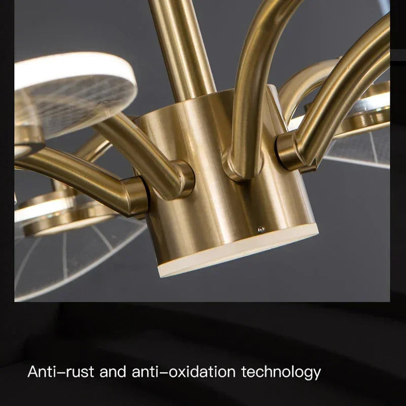 2025 Luxury Modern Chandelier for Living Room Bedroom Dining Hotel Apartment Golden Art Peacock Ceiling Light LED Tree Leaves