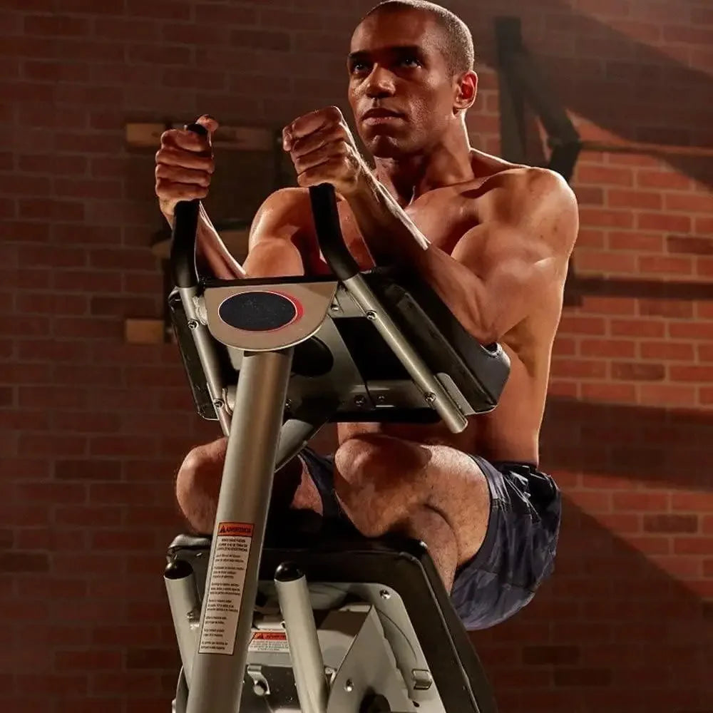 Ab Machine Exercise Equipment For Home Gym, Less Stress on Neck & Back, Abdominal / Core Fitness Equipment for All Levels, Black