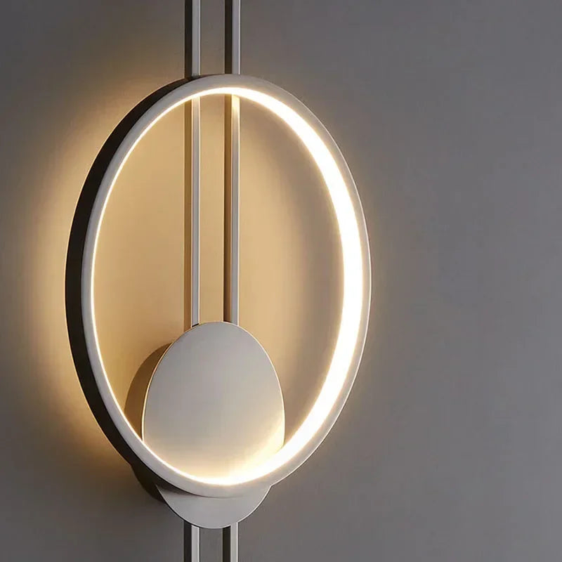 Modern Minimalist Copper LED Wall Lamp, Bedside Living Room Background Wall, Foyer, Aisle Atmosphere Decoration Wall Lamp