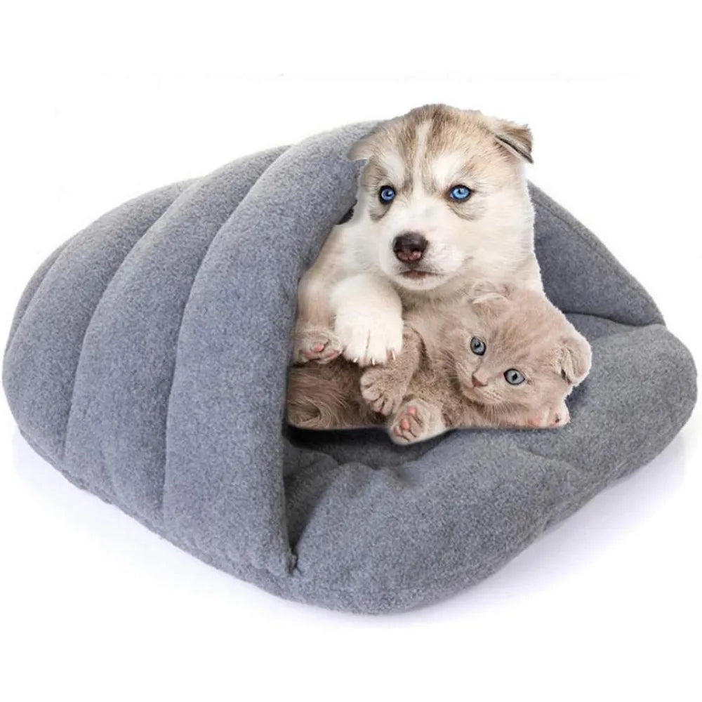 Heated Soft Cushion Dog Bed with Warm Sleeping Nest for Cats and Dogs, Large Size, Ideal for Winter Comfort