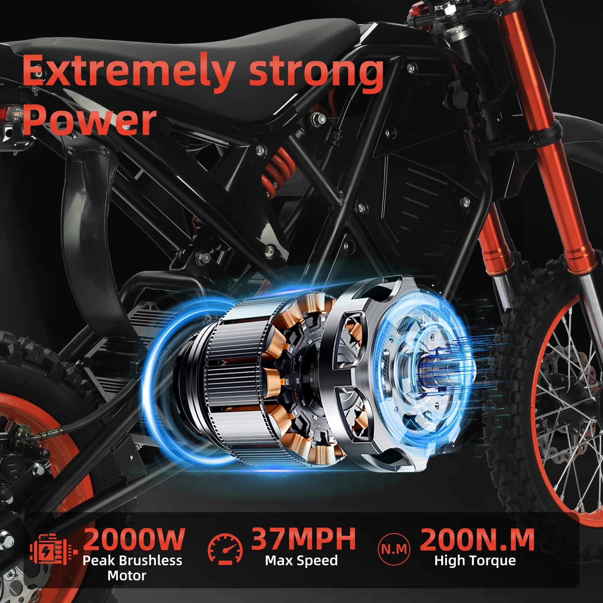 Tuttio MS2 Electric Bicycle 2000W motorcycle  14"/12" Fat Tire 48V 21AH Battery Ebike for Teens Adults