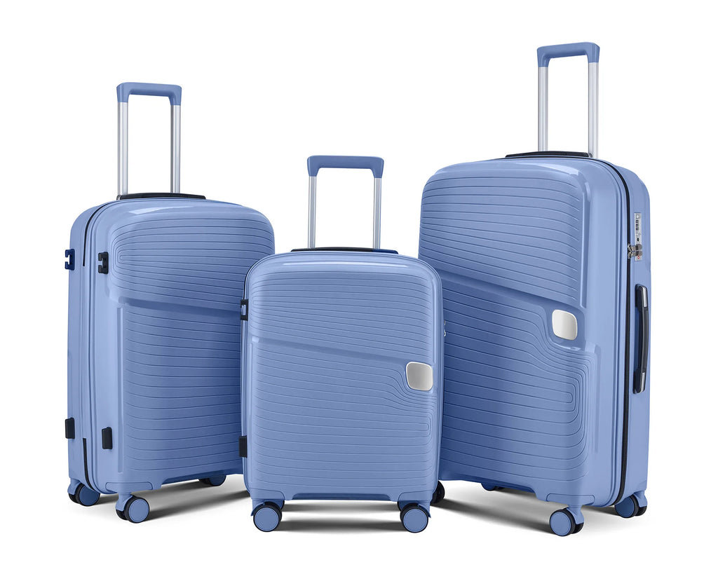 3 Set Large Capacity Students Trolley Case Zipper Thickening Rolling Luggage Case Combination Lock Luggage Travel Bag