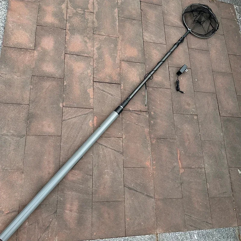 Customized Ultralight Carbon Pole Foldable 4m Fishing Tackle Portable Telescopic Landing Net