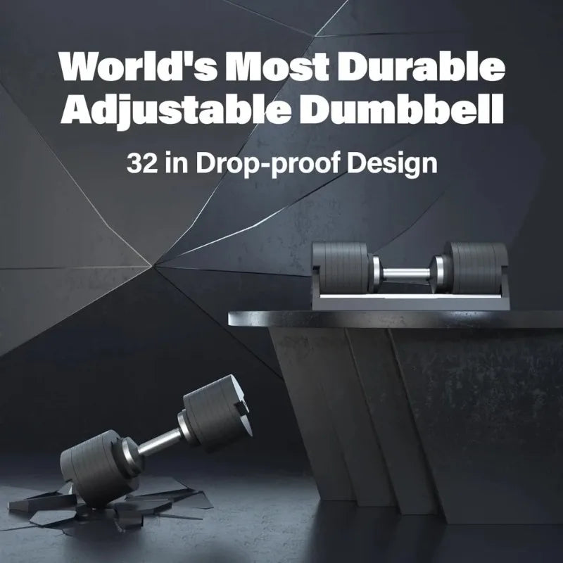 Discount Black Drop Proof 80 lbs Adjustable Dumbbell Set  Adjustable Weights with Cast Iron Plates and Cradle, Knurled Handle