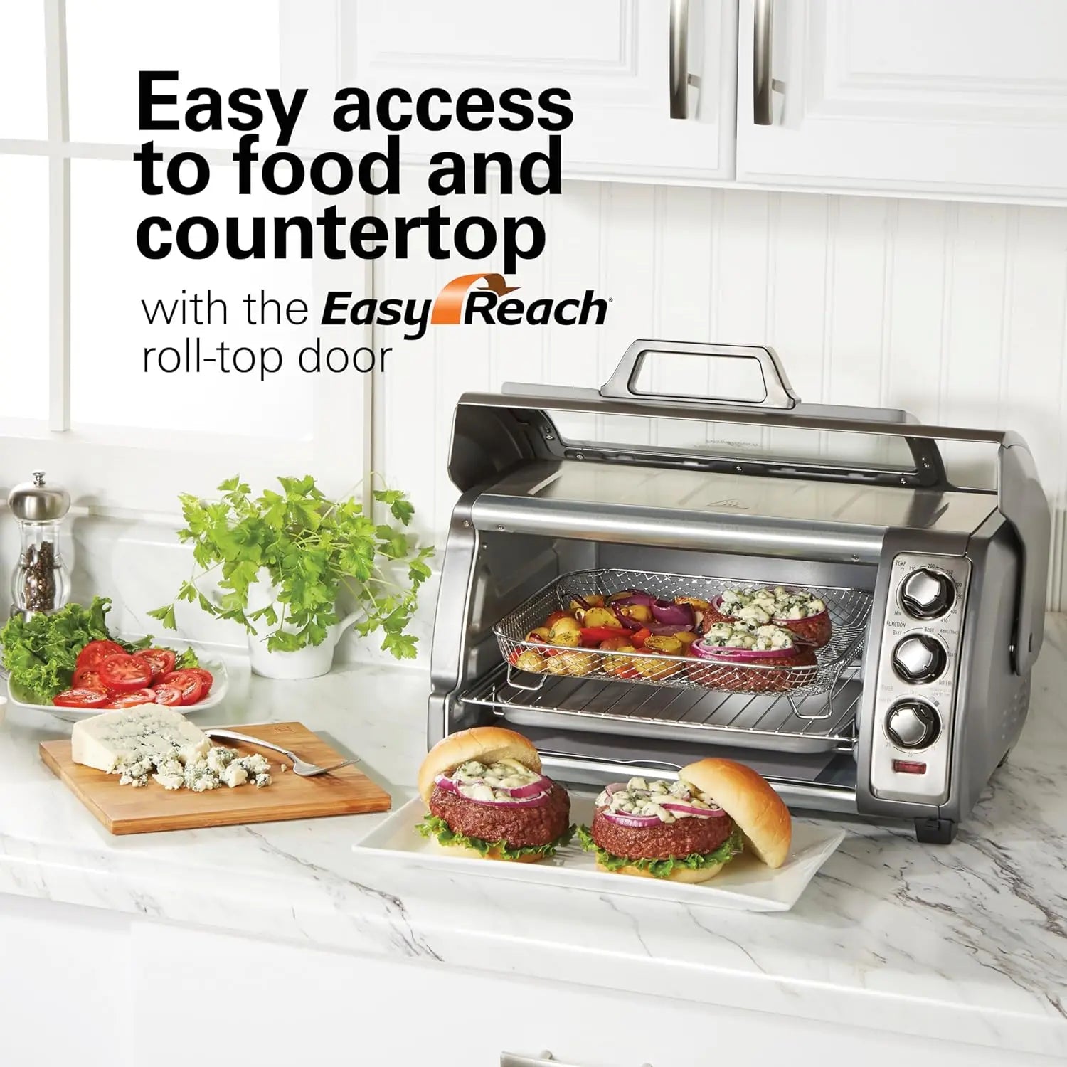 Toaster Oven Air Fryer Combo with 6-Slice Capacity, 12' Pizza Fit, 12-Cup Programmable Coffee Maker, Glass Carafe