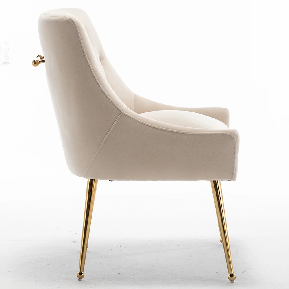 SEYNAR Modern Velvet Dining Chairs Set of 4, Tufted Upholstered Accent Chairs for Dining Room,Office Chair Vanity Chair