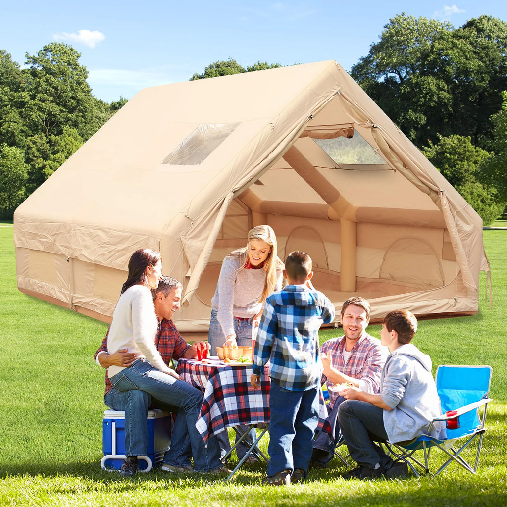 Inflatable Tent with Skylight Blow Up Tent Easy Setup Air Glamping Tents with Pump for Camping