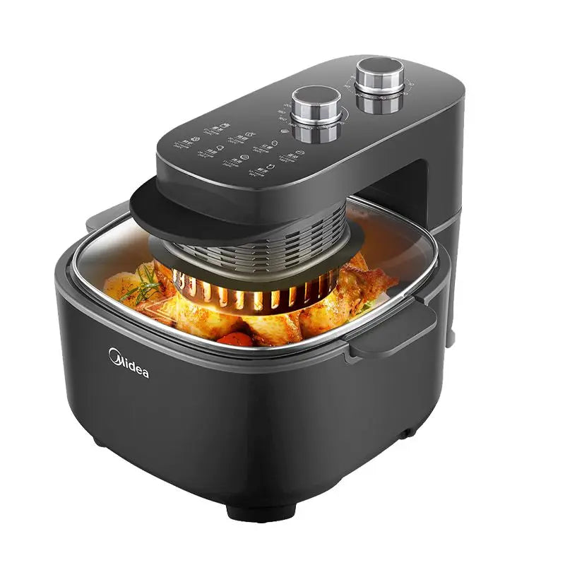 Midea air fryer visual no-turn-over large-capacity multi-functional intelligent 5.5L new household electric fryer