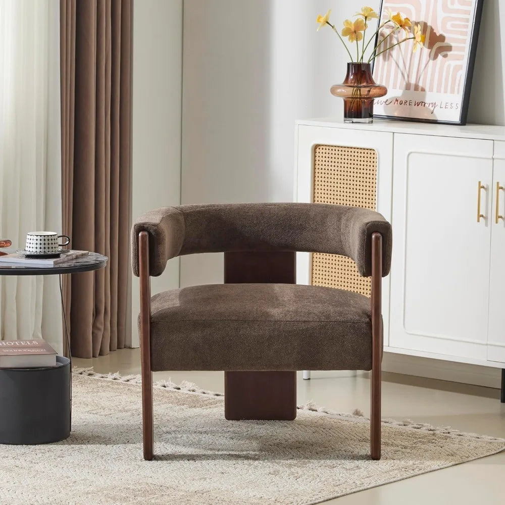 Modern Velvet Accent Chair by Christopher Knight Home, Wooden Frame Lounge Sofa for Living Room