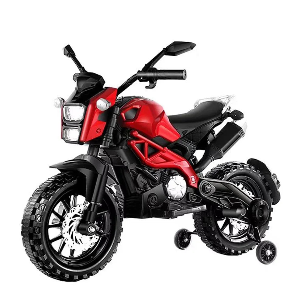 12V Electric Dirt Bike for Kids 3-6 Years Ride-On Motorcycle Hand Throttle & Foot Brake Off-Road Battery Powered Toy Gift