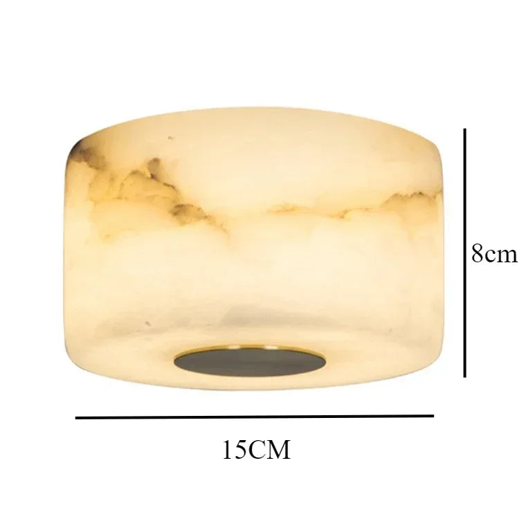 2025 Modern Home Decoration Small Marble Ceiling Lamp Led 2024 New Design Spanish Marble Lustres for Bedroom Hallway