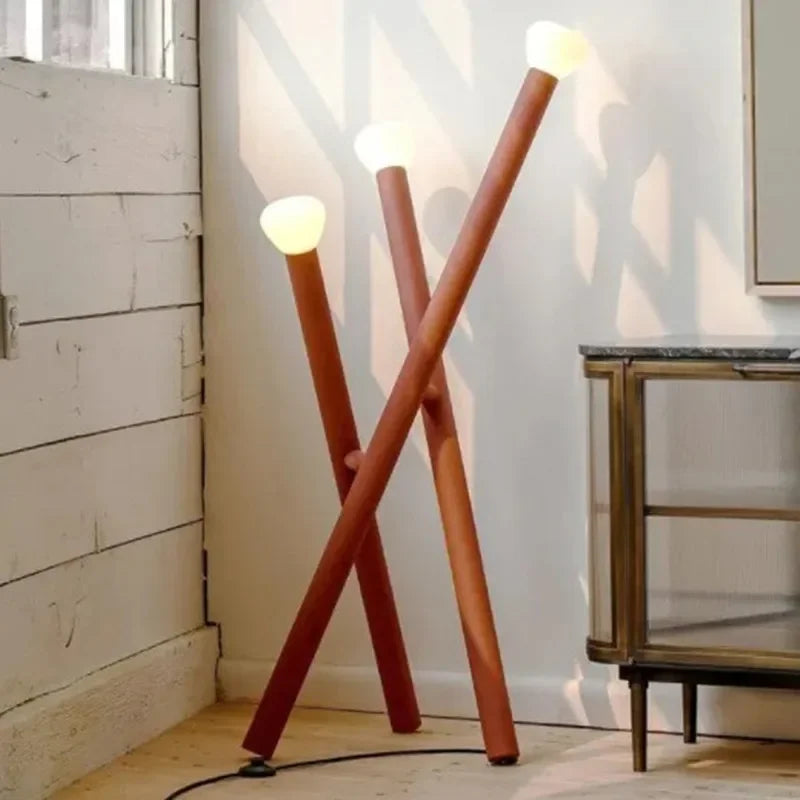 Nordic Floor Lamp Creative Orange Tripod  Standing Lamp Artistic Room Decoration Living Room Simple Lounge Designer Lamp