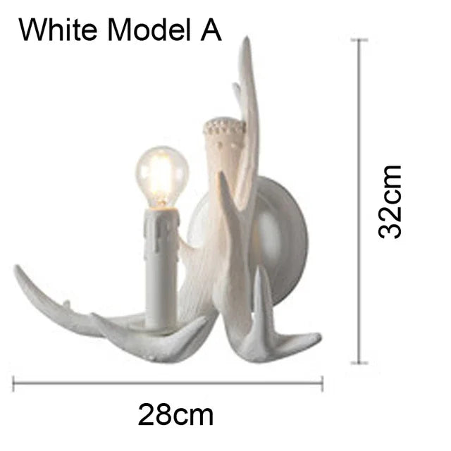 Retro Antler Chandelier Lighting Resin Deer Horn Pendant Lamp for Restaurant Living Room Hotel Shop Dining Table Hanging Lamp