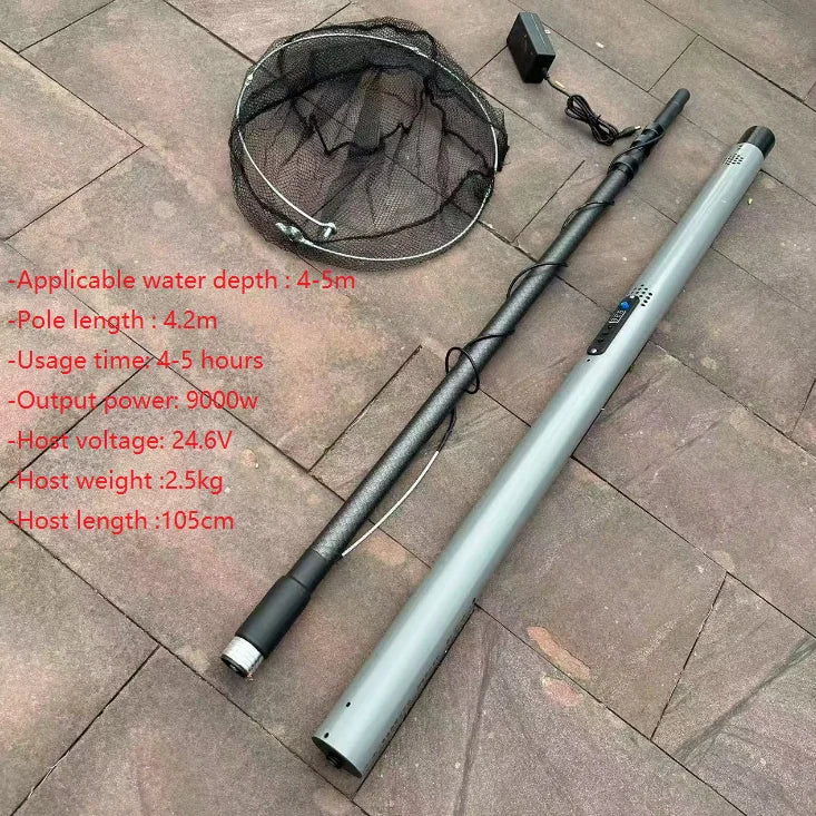 4.2 meters 5000/9000 watts aluminum alloy ultra-light fishing tool electric automatic telescopic fishing net
