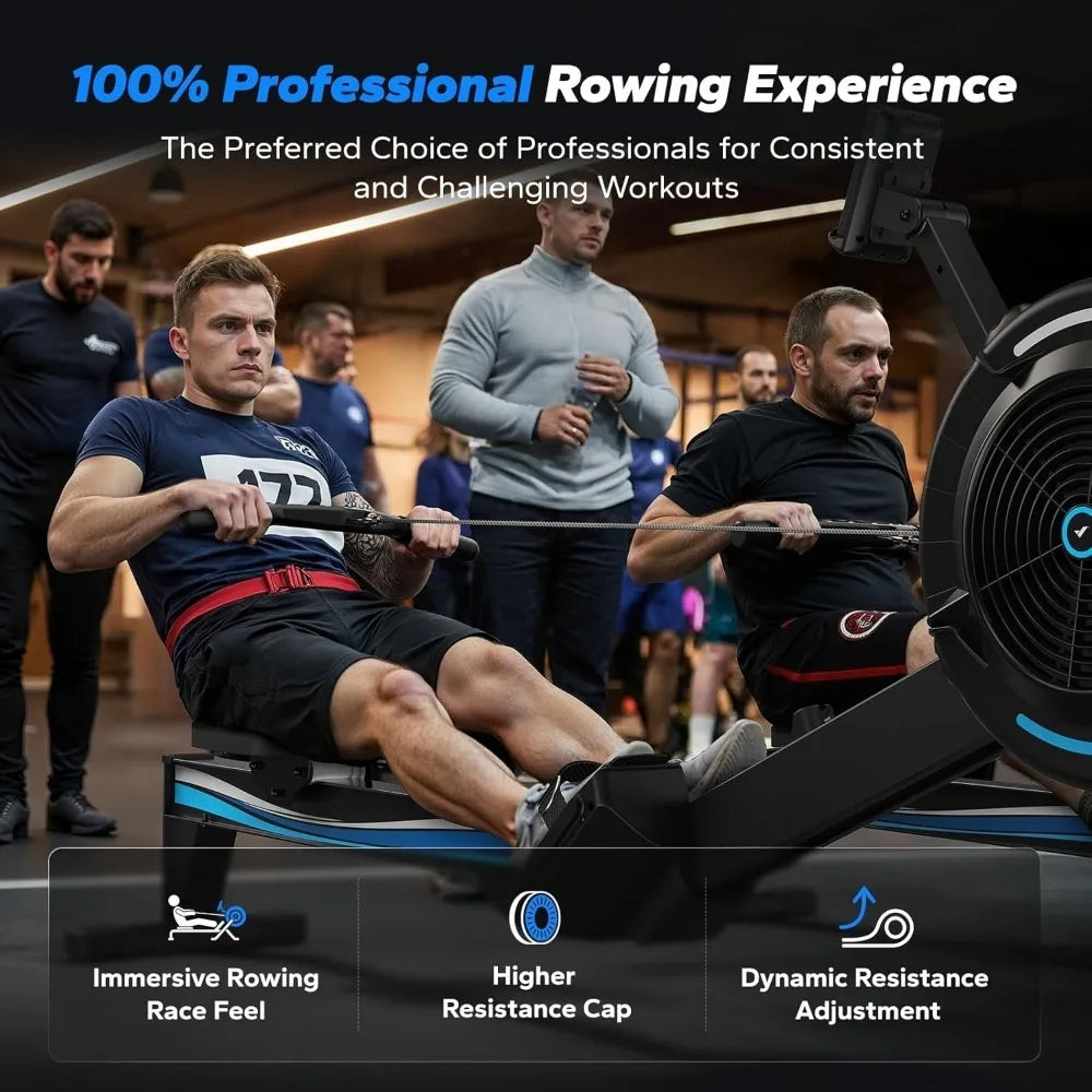 Rowing Machines for Home, Adjustable Air Resistance Professional Indoor Rowing Machine, Ergonomic Comfort Seat, Performance