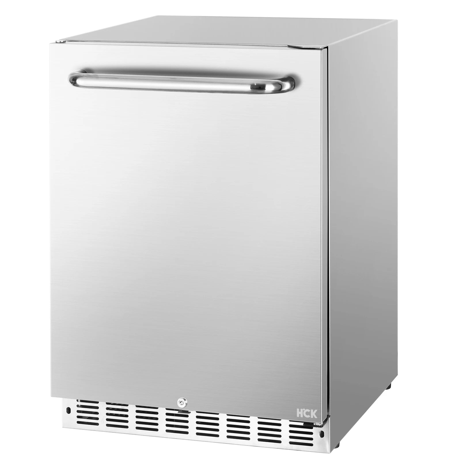 HCK 24 Inch Under Counter Double Drawer Fridge, Stainless Steel Outdoor Beverage Refrigerator for Patio, Built-in Beverage Fridg