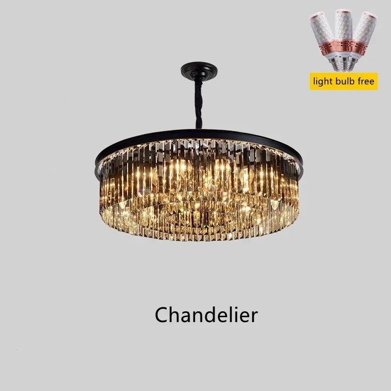 Nordic Designer Luxury Ceiling Chandeliers Modern LED Crystal Pendant Lights for Bedroom Living Room Light Fixtures home decor