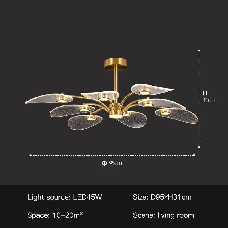 2025 Luxury Modern Chandelier for Living Room Bedroom Dining Hotel Apartment Golden Art Peacock Ceiling Light LED Tree Leaves