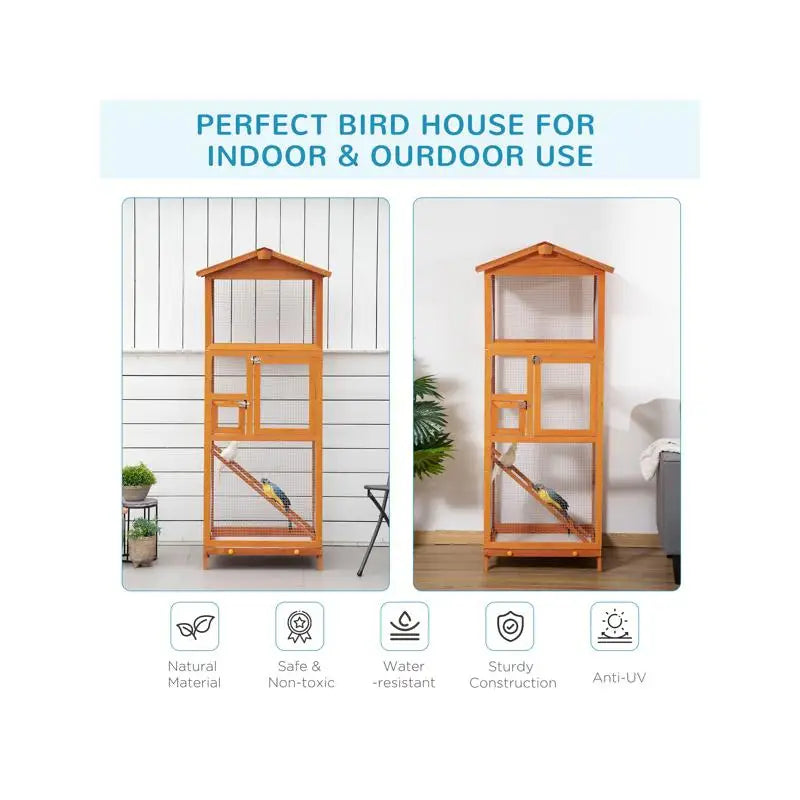 Bird Cage with Stand for Parrots, Finches, and Canaries - Spacious Aviary for Pet Birds, Easy to Clean, Durable Design, Ideal