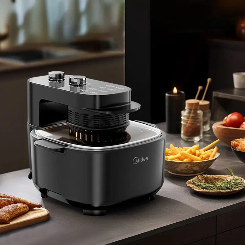 Midea air fryer visual no-turn-over large-capacity multi-functional intelligent 5.5L new household electric fryer